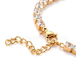 Браслеты-цепочки со стразами из нержавеющей стали 304&nbsp;STAS-B021-14