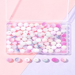 200 шт. 10 вида бусин в виде ягод из искусственного жемчуга и непрозрачного акрила OACR-FS0001-96B