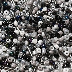 Непрозрачные и прозрачные внутри цветные стеклянные бусины&nbsp;SEED-F004-02C