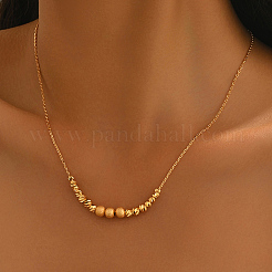 Женские ожерелья из матовых латунных круглых бусин с градиентом&nbsp;WB0357