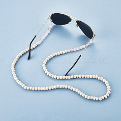 Визитница из натурального розового кварца и деревянных бусин&nbsp;HJEW-SW00016-02