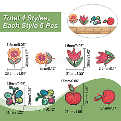 24шт 4 стиля прозрачные акриловые подвески&nbsp;MACR-CA0001-13