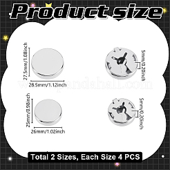 8 шт. 2 стиля запонок из сплава&nbsp;BUTT-GA0001-34P