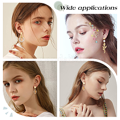 80 шт. 4 шт. фурнитура для сережек-гвоздиков из нержавеющей стали 201&nbsp;EJEW-BBC0001-07