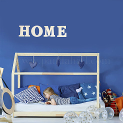 Mot maison des tranches de bois non finies&nbsp;DIY-WH0163-91-1