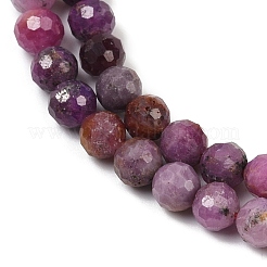 Натуральные рубиновые бисерные пряди G-B121-A01-01A