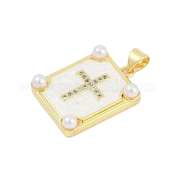 Латунные микропаве прозрачные подвески с фианитом KK-I723-14G