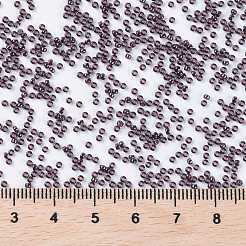 MIYUKIラウンドロカイユビーズ  日本製シードビーズ  （rr171)ダークスモーキーアメジスト光沢  15/0  1.5mm  穴：0.7mm  約5555PCS /ボトル  10 G /ボトル&nbsp;SEED-JP0010-RR0171