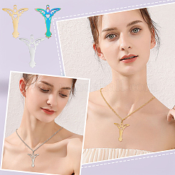 24шт. 3-х цветная подвеска из нержавеющей стали 304&nbsp;STAS-DC0012-32