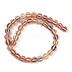 Нити полосатых бусин из натурального тибетского агата G-NH0037-B02-02A