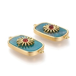 Соединители звеньев натурального апатита и сердолика&nbsp;KK-P184-02A-04G