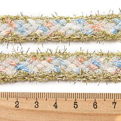 ポリエステルかぎ針編みレーストリム  衣服やブライダルドレス用のニット装飾トリミング  カラフル  5/8インチ（15mm）&nbsp;OCOR-Q058-10