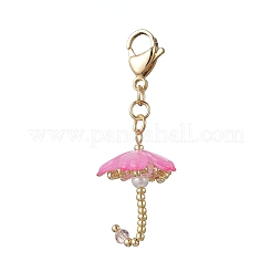 Зонтик ручной работы стеклянные бусины и акриловые подвески наборы украшений HJEW-MZ00280-02