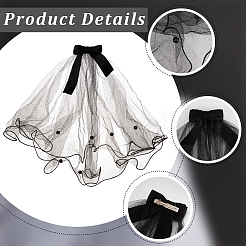 1 шт. полиэстеровая фата для невесты и собак&nbsp;AJEW-GF0010-48B
