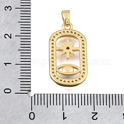Pendenti in zirconi cubici trasparenti in micro pavè di ottone&nbsp;KK-C263-22G-G