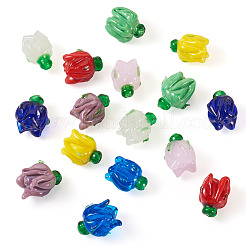 16шт 8 цвета бусины лэмпворк ручной работы&nbsp;LAMP-TA0001-33