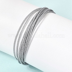 Pulsera de cordón trenzado multifilamento metálico de poliéster para la fabricación de pulseras&nbsp;BJEW-H642-02G-08