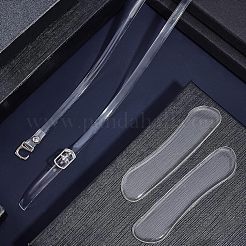 4 пара 2-х стилевых прозрачных шнурков из ТПУ и силиконовых наклеек DIY-NB0006-70