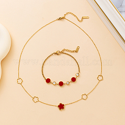 Элегантный комплект украшений из нержавеющей стали 201 ZX0259