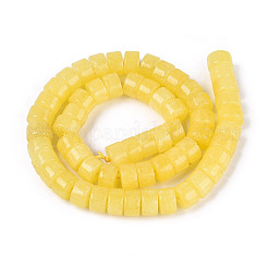 Окрашенные природные белый нефрит бисер пряди&nbsp;G-T143-17E