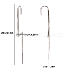 925 серьги-кольца с застежкой-крючком из стерлингового серебра с родиевым покрытием EJEW-AA00271-33A-P
