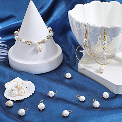 Подвески-картофелины из натурального пресноводного жемчуга с позолоченными петлями из нержавеющей стали 304 PALLOY-SC00004