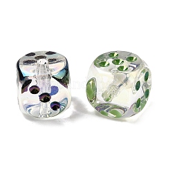 Уф-покрытие прозрачные акриловые бусины OACR-H054-13