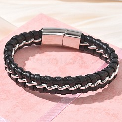 Geflochtene Armbänder aus Mikrofaser-Lederband&nbsp;BJEW-C153-01E
