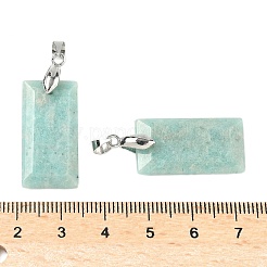 Natürliche Amazonit facettierte Anhänger&nbsp;G-L623-03P-04