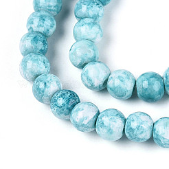 Chapelet de perles en verre baking paint&nbsp;X-DGLA-N016-4mm-08
