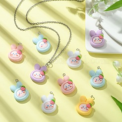 25 pendentif animal en résine opque de 5 couleurs.&nbsp;RESI-CJ0003-76