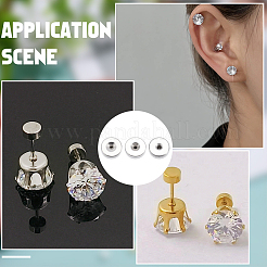 60 шт. 3 стиля для замены задних частей сережек из нержавеющей стали 304&nbsp;FIND-ME0002-84