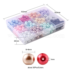 360шт 12 цвета выпечки окрашенные стеклянные жемчужные бусины&nbsp;HY-YW0001-03A