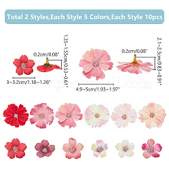 120шт. 12-х цветный шелковый цветок DIY-WR0003-94