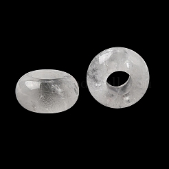 天然水晶ヨーロッパの大穴ビーズ  ロンデル  13~14x7~8mm  穴：5mm&nbsp;X-G-Q442-22