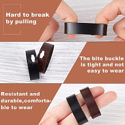 24 шт. 2-х цветные держатели петель из коровьей кожи FIND-CP0002-46B