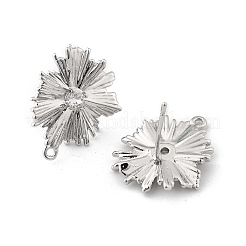 Латунные серьги-гвоздики из циркония&nbsp;LS-KK-K371-39P