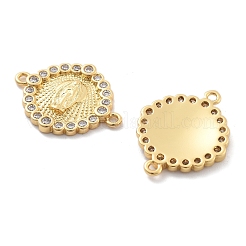 Стойка покрытие латунь микропаве прозрачный кубический цирконий религия дева мария соединительные подвески&nbsp;KK-H449-61G-02-NR