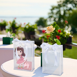 36 шт. прозрачные складные пластиковые подарочные пакеты с ручками-отверстиями&nbsp;ABAG-DR0001-04B