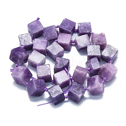 Fili di perle di pietra mica naturale di lepidolite / viola&nbsp;G-K245-G02-03