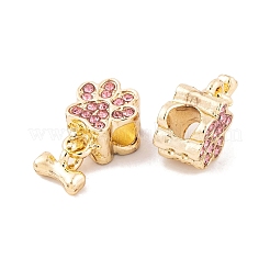 Подвески из сплава со стразами в стойке в европейском стиле FIND-C055-19G-02