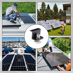 10 pièce de fixations d'extrémité en alliage d'aluminium pour panneaux solaires de toit de camping-car ou caravane&nbsp;AJEW-WH0481-838