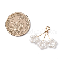 Подвески из круглых бусин с ракушечным жемчугом PALLOY-TA00323