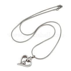 Подвеска в виде сердца из нержавеющей стали 304 с отпечатком лапы&nbsp;NJEW-S455-04P