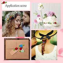 200 шт. 10-х цветные полиэстеровые розы-украшения DIY-GF0006-84