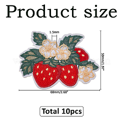 10 шт. вышитая нашивка из полиэстера&nbsp;PATC-HS0001-08
