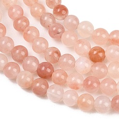 Fili di perle di giada persiana rosa naturale color fiore di pesco&nbsp;G-NH0071-A01-6mm