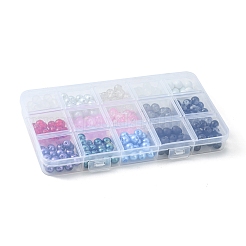 300шт 15 вида стеклянных бусин GLAA-FS0001-46