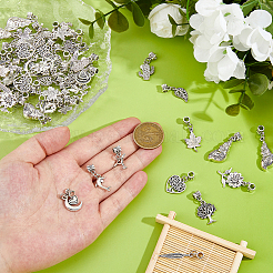 60шт 12 стиля сплава европейские висячие подвески в тибетском стиле&nbsp;PALLOY-DC00040