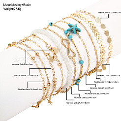 10 шт. браслеты на ногу из сплава&nbsp;WGF01BA-01